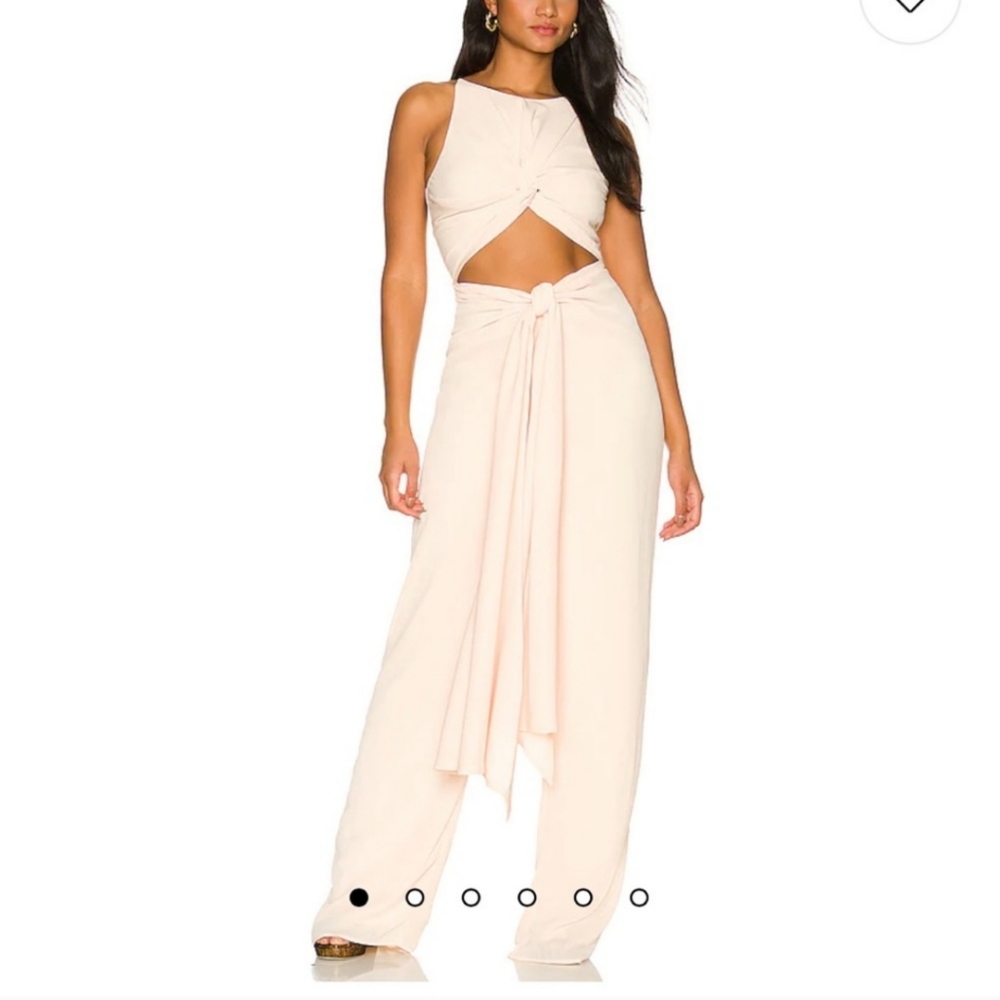 Andrea Iyamah Aminata Jumpsuit in Champagne NWT